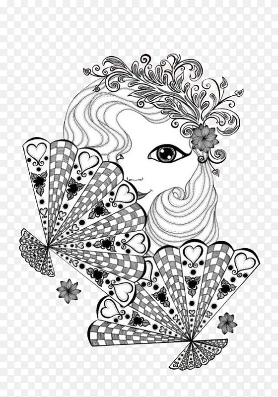 �ڰ�������Ů�廭-������