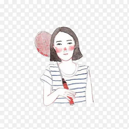 �ֻ��˶�Ů���廭-������