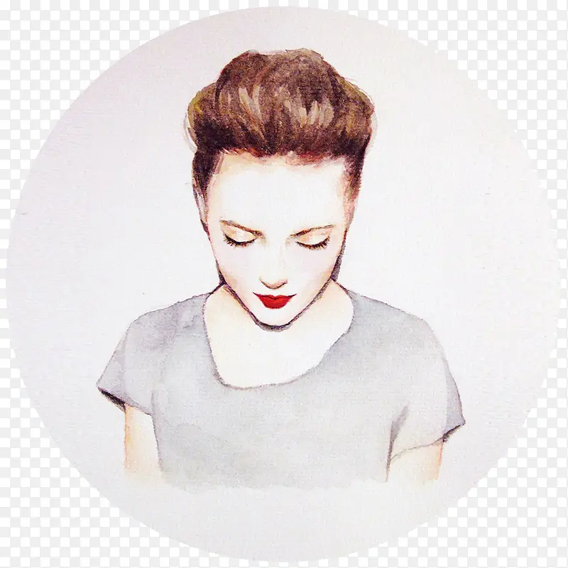 �ֻ���Ůͷ��廭-������