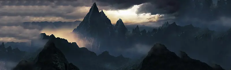 ��ɫ����ɽ������banner-������