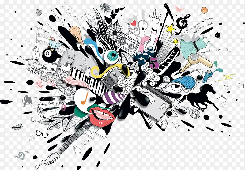 ��ɫ���ֲ廭-������