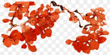 ��ɫ�ֻ���Ҷ��֦�廭-������