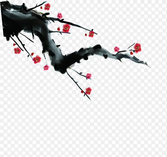 �ֻ�ˮī÷����֦��ͼ-������