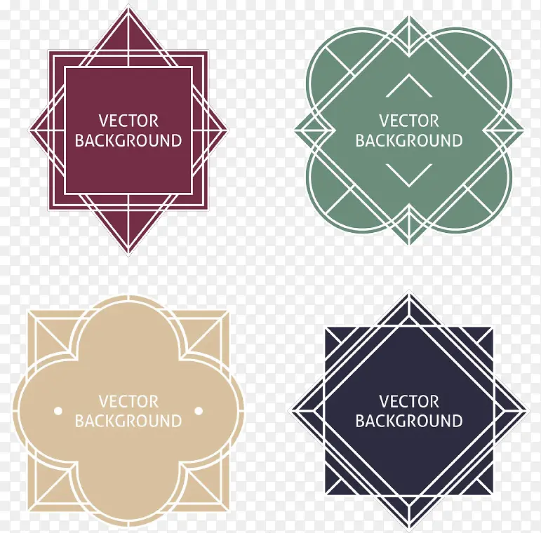 4����ɫ�߿򱳾�ʸ���ز�-������