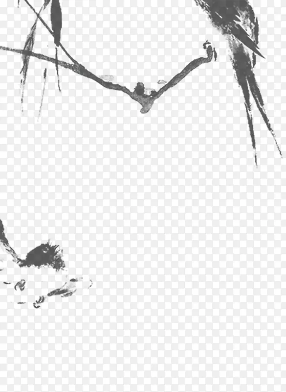 ˮī����֦�ϵ�������-������