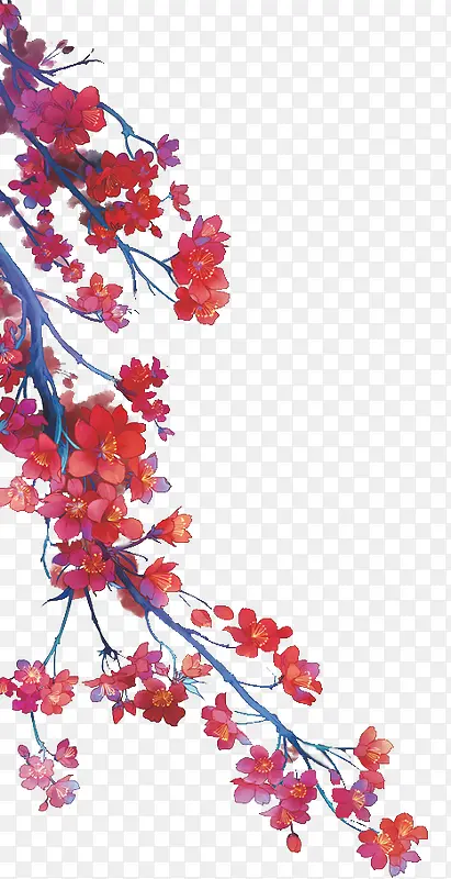 ��ɫ�ʻ滨����֦-������