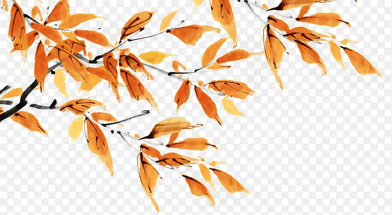 ��ɫ�ֻ�廭��Ҷ-������