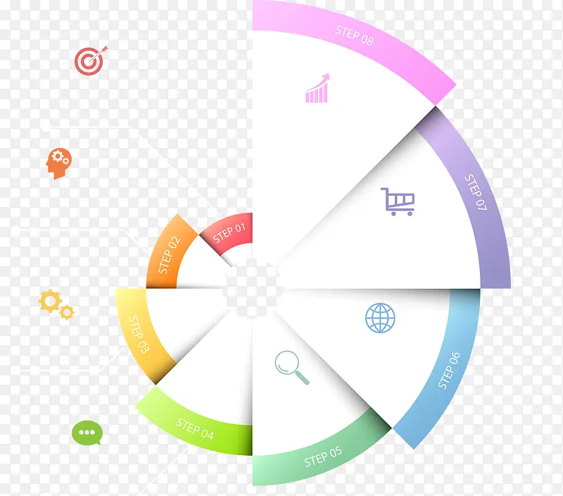 PPTͼ�����ݷֲ�-������