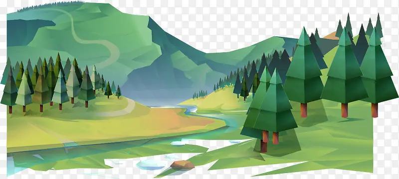 ɽ������ɭ��pngʸ���ز�-������