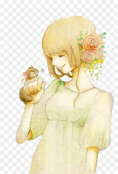 �ɰ�Ů��ˮ�ʲ廭-������