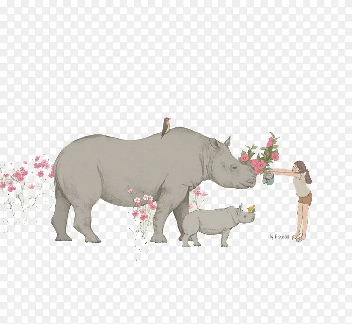 ����Ϭţ��Ů�廭-������