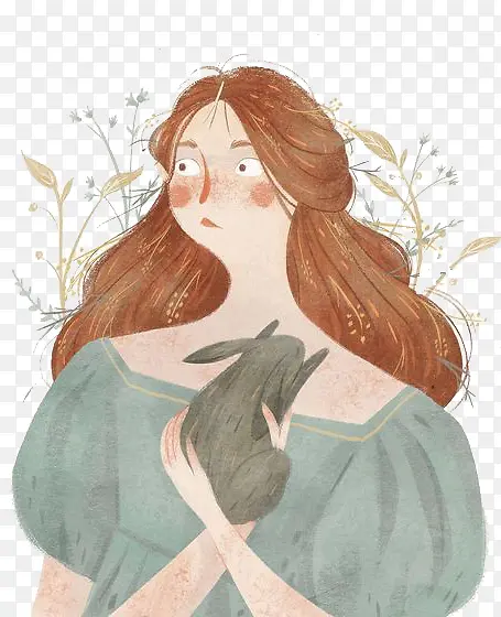 �ֻ�Ů����С���Ӳ廭-������