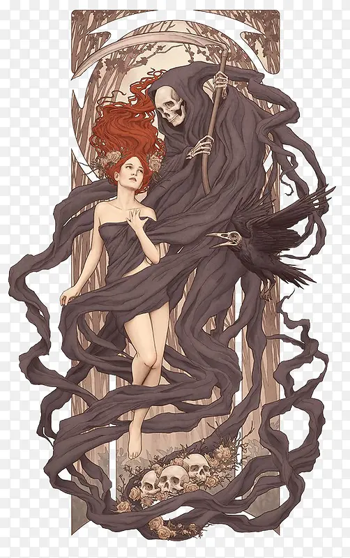 ��ɫ������Ů�廭-������