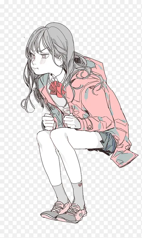 ��ɫ������Ů�廭-������