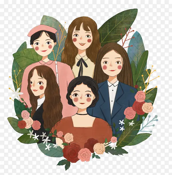 ��Ů�ڸ���ְҵ�廭-������