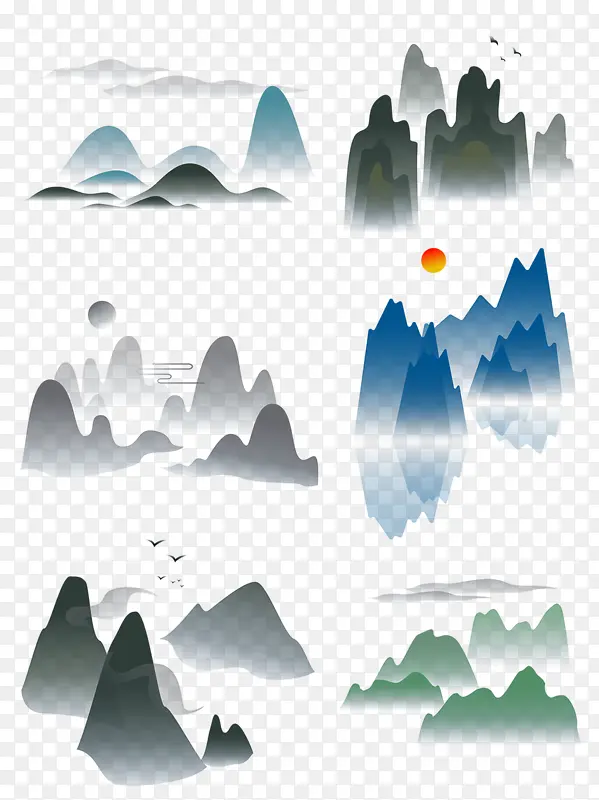 ˮīɽˮʸ��PNG�й���-������