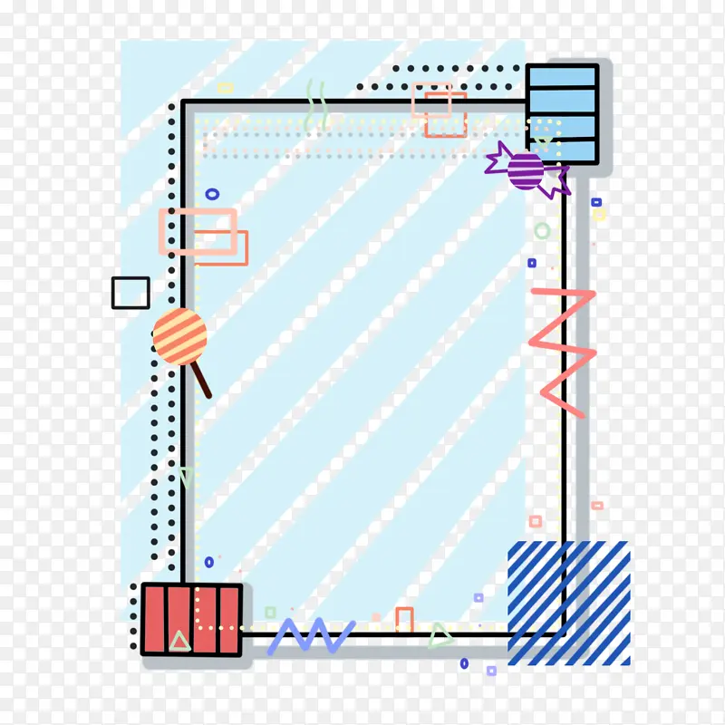 ��ɫ�廭�߿򱳾�-������