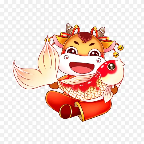 ţ��Ԫ�ز廭ţ-������