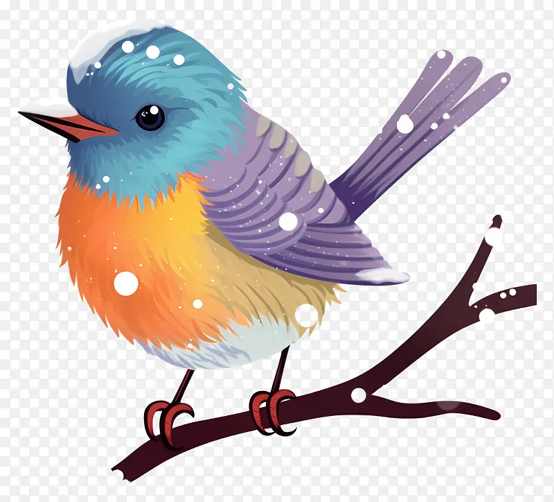 С��ɫ���ͷ׵�����Ϣ�ڰ�ѩ���ǵ���֦��-������