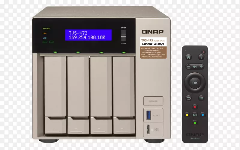 QNAP����-473 4������NAS������-Sata 6GB/s����洢ϵͳQNAPϵͳ��˾������-682 t-i3-8g/qnap 6����nas���ٴ�����Ԫ-������