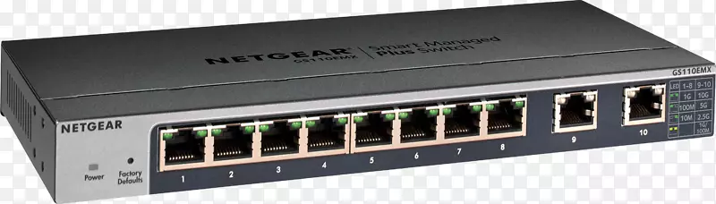 10ǧ����̫��������NETGEAR 8�˿�ǧ��λ������������gs110 emx-100 nas-������