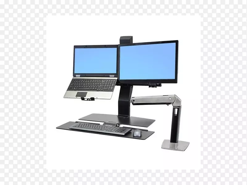 �ʼǱ����Լ���ErgotronWorkFit-s˫�빤��̨+ErgotronWorkFit-һ̨������ʾ��-������-������