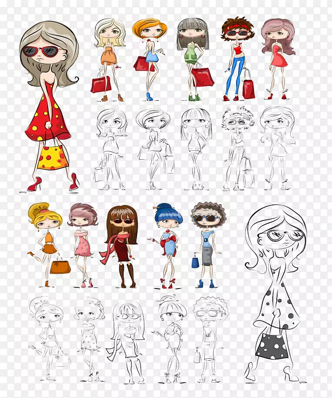 ��ͨʱ��Ů�Բ廭-ʱ��Ů��-������