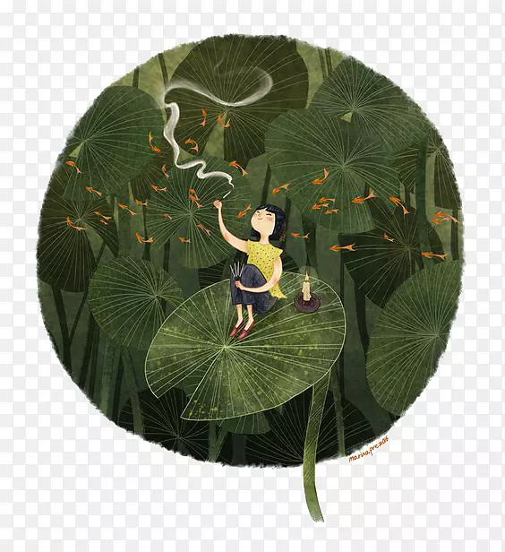 �����廭-��ҶŮ��-������