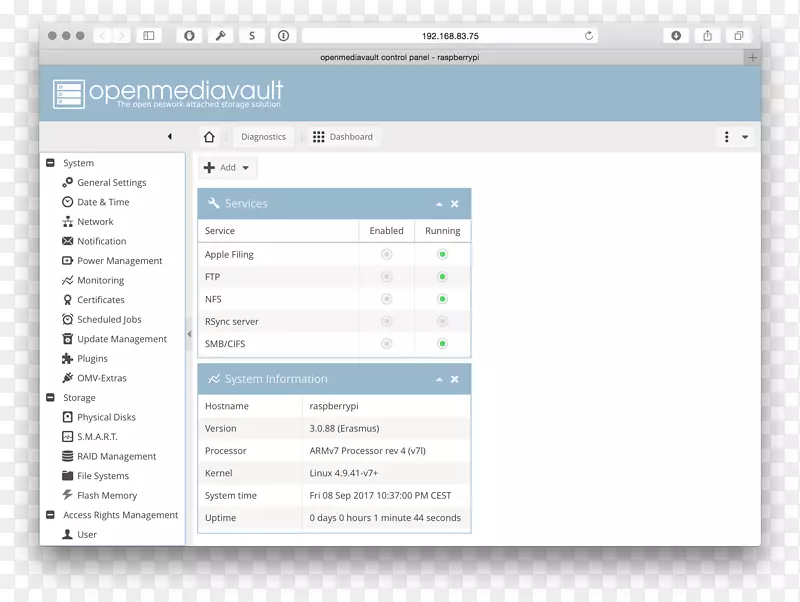 ���������openmediavault����洢ϵͳ���raspberry pi-linux-������