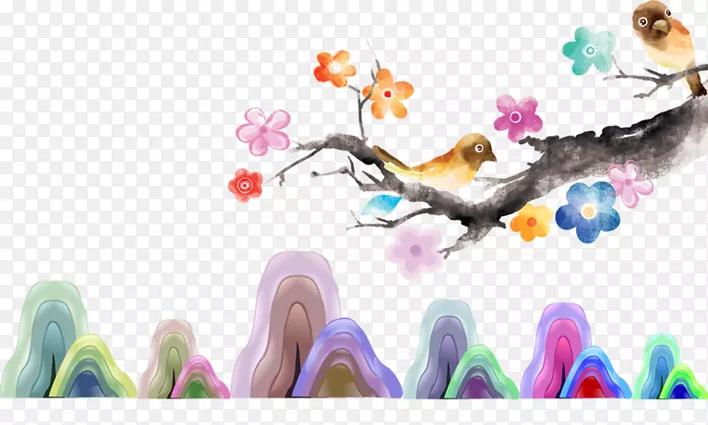 ����ģ��adobe�廭ʦCorelDraw-��ɫˮ��-������