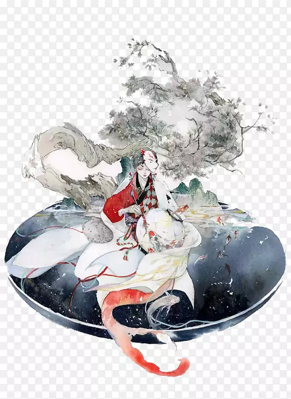 ˮ�ʻ������廭-����Ů��-������