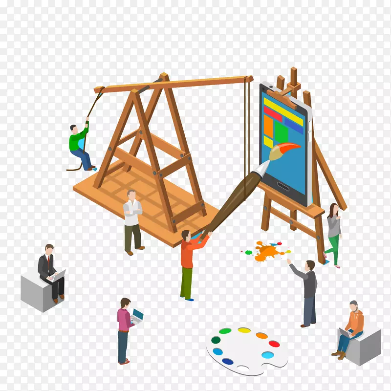 ��ͨС�˷����滭ɫ���ز�-������