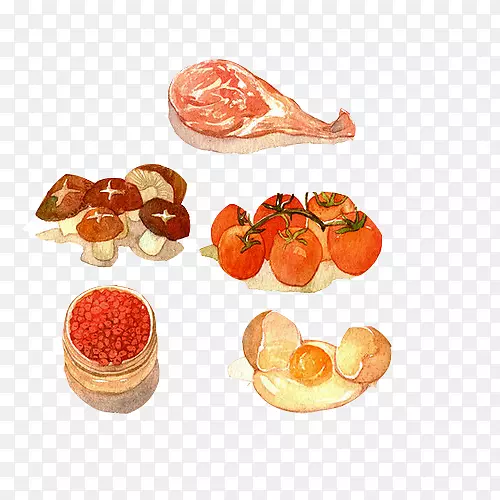 ����ʳƷˮ�ʻ��ز�ͼƬ-������