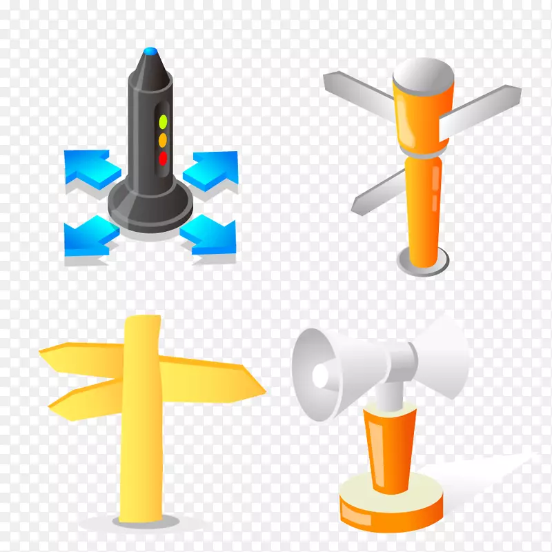 ��·ָʾ�ƺ��̵�PNGʸ���ز�-������