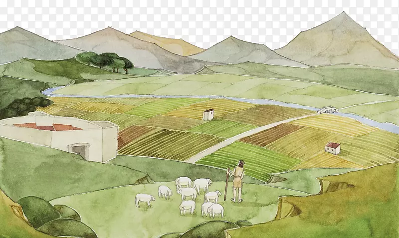 ˮī��ͼũ�ز廭-������