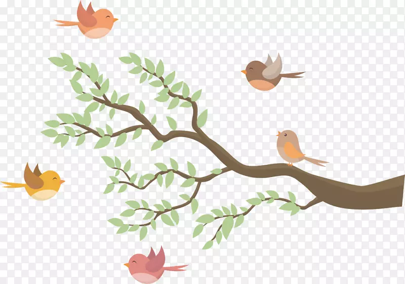 ������֦�ϵĲ�ɫС��-������