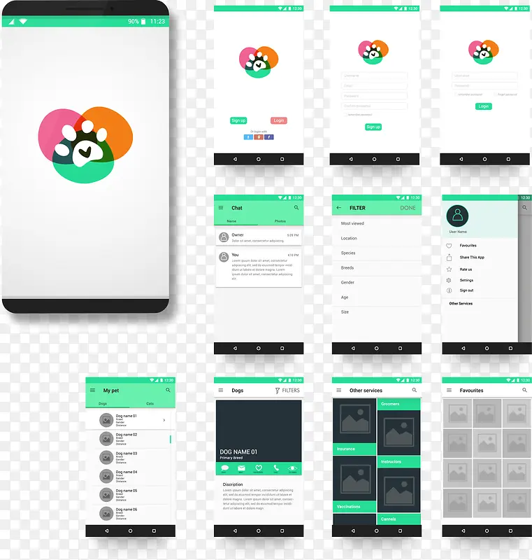 �ֻ�APP�����Ű�PNGͼƬ-������