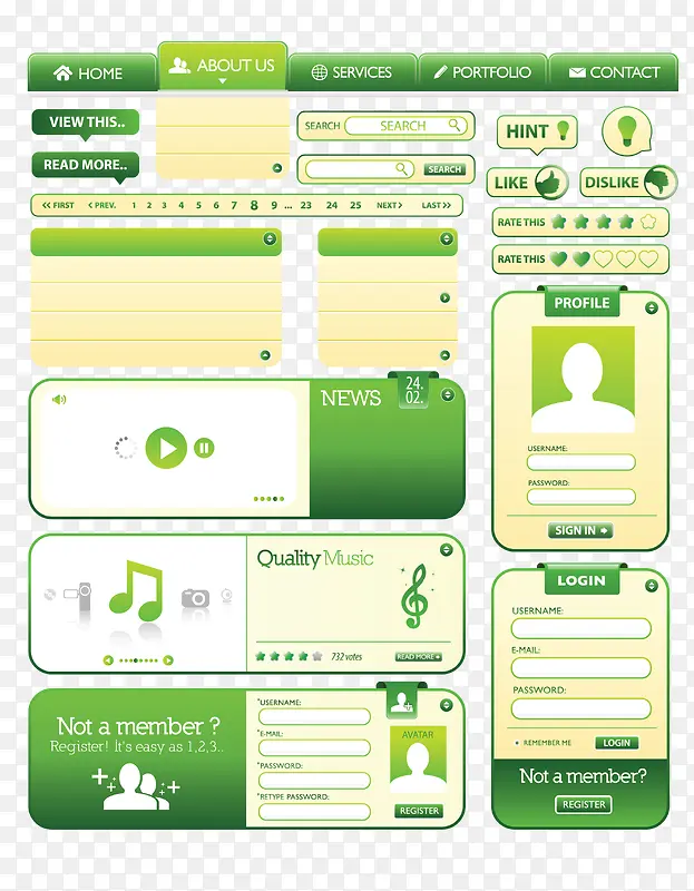 ʸ����ɫ��ҳģ��-������