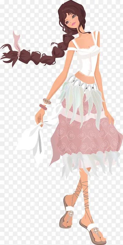 �᳤���ӵĲ廭��Ů-������