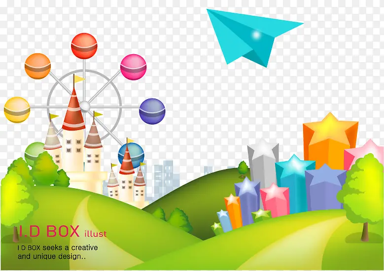 ���ֵĳǱ��廭ʸ��ͼ-������