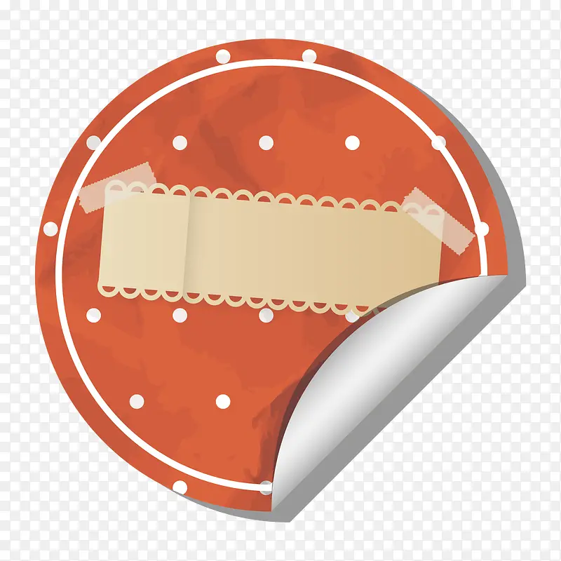 ��ɫ��ҳԲ�α�ǩ-������