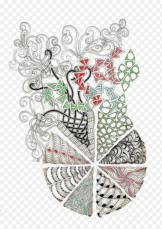 �ڰ�ͼ���廭ƴ��-������