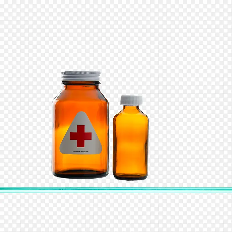 ����̨�ϵ�ҽҩƿ-������