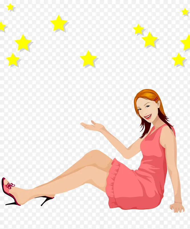 ����ɫ����ȹ��ʱ��ʸ����Ů-������