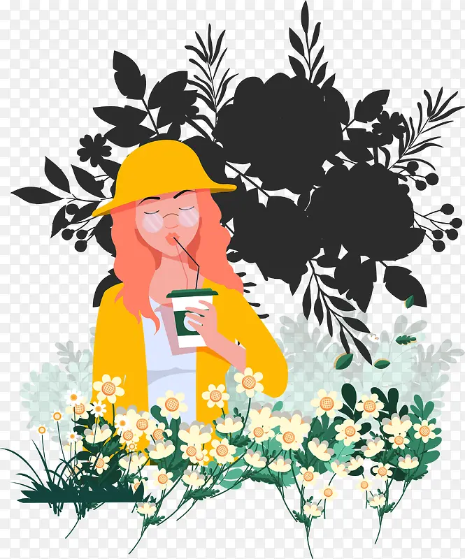 �ֻ�С���ºȿ���Ů�Ӳ廭ͼ��-������