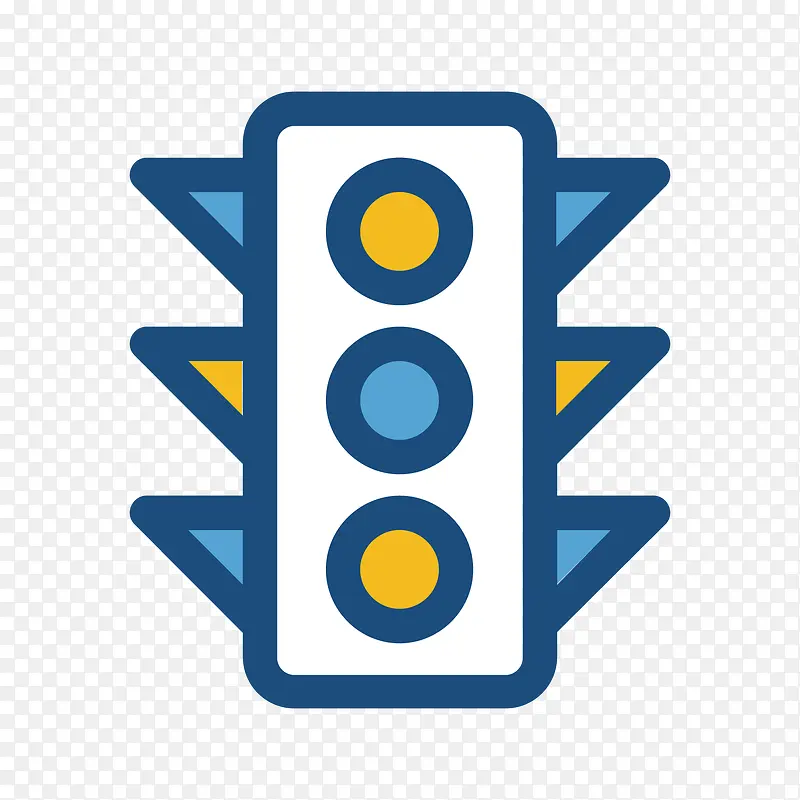 ��ɫ�����ν�ͨ�źŵƿ�ͨ�廭-������