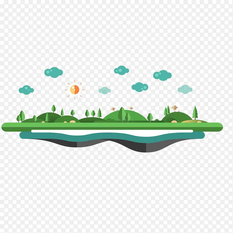 ��ɫ�ı�ƽ���羰���-������