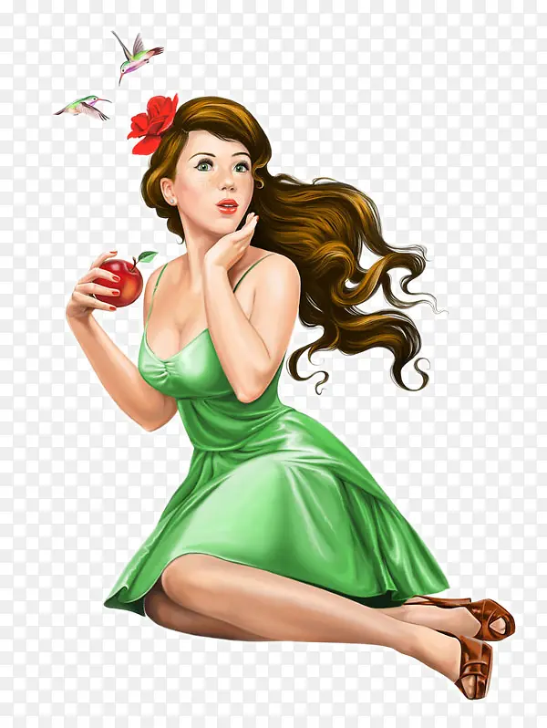 �Ը���Ů�廭-������