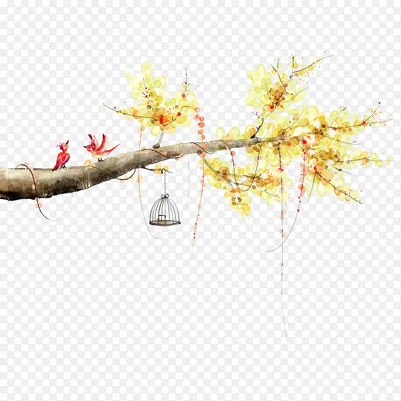 ��֦�ϵ�С��-������