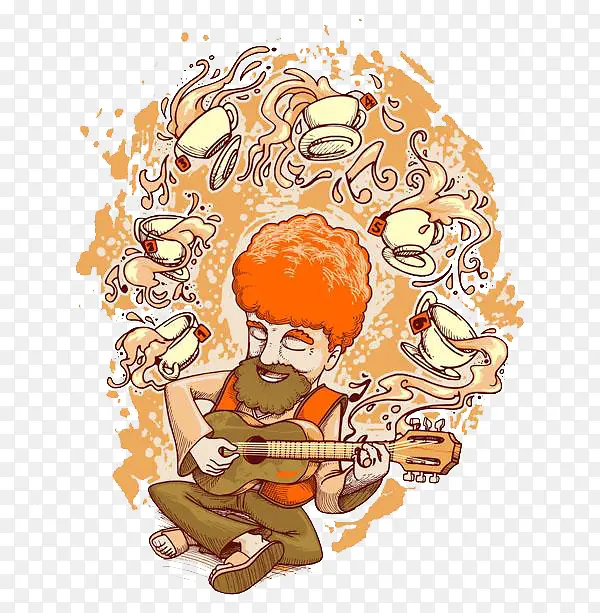 ��ɫ�������廭-������